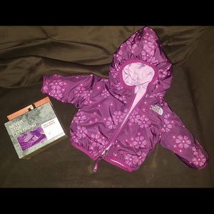 The North Face infant reversible coat & boots 0-3M